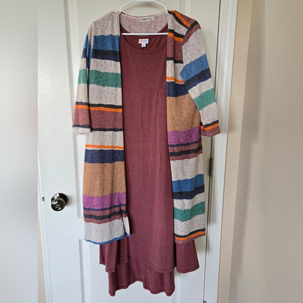 Lularoe Carly and matching cardigan